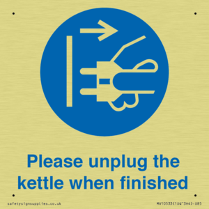 Please unplug the kettle when finished